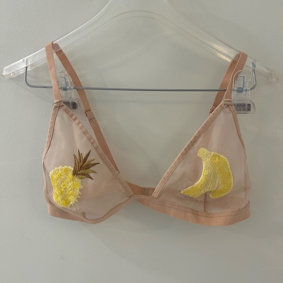 For Love And Lemons sequin banana and pineapple bra and thong set medium - Picture 2 of 8